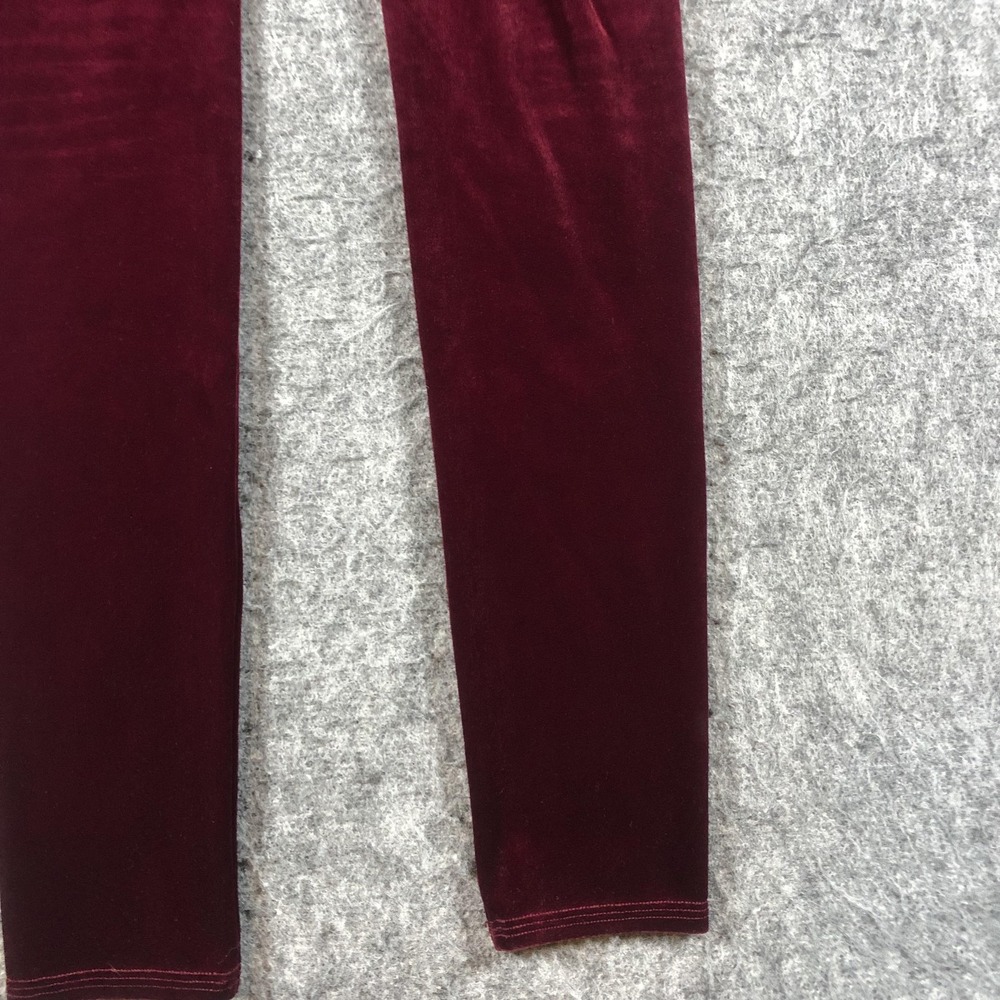 SPANX Velvet Leggings Womens M Red High‎ Rise Slimming Stretch Ankle Pull On - Picture 14 of 16